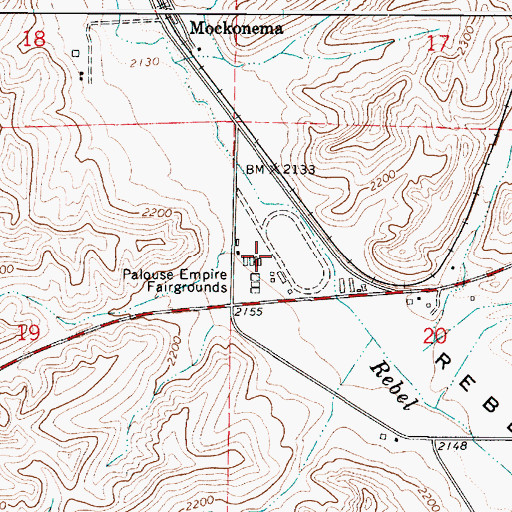 Topographic Map of Palouse Empire Fairgrounds, WA