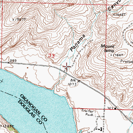 Topographic Map of Panama Canyon, WA