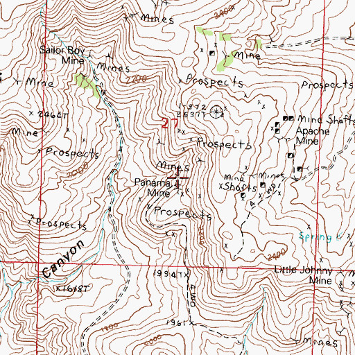 Topographic Map of Panama Mine, WA
