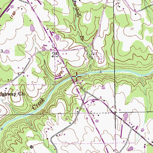 Topographic Map of Nichols Mill (historical), AL