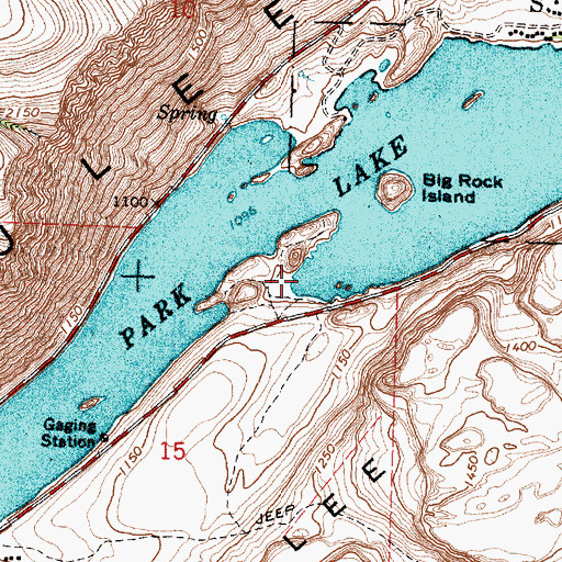 Topographic Map of Park Lake, WA