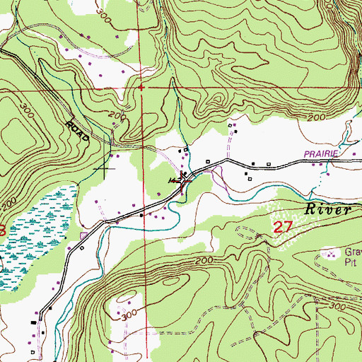 Topographic Map of Parson Creek, WA
