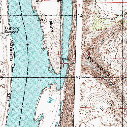 Topographic Map of Parsons Canyon, WA