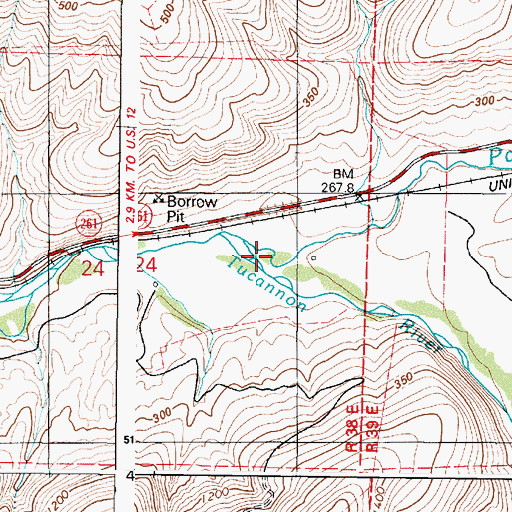 Topographic Map of Pataha Creek, WA