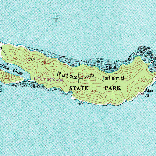 Topographic Map of Patos Island, WA