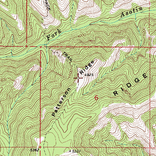 Topographic Map of Patterson Ridge, WA