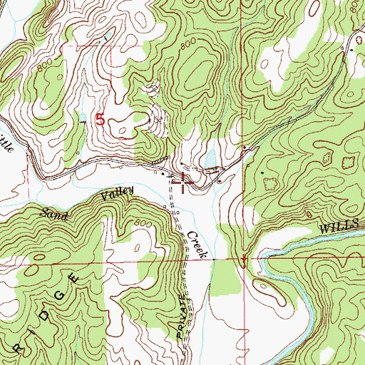 Topographic Map of Pleasant Valley Church, AL