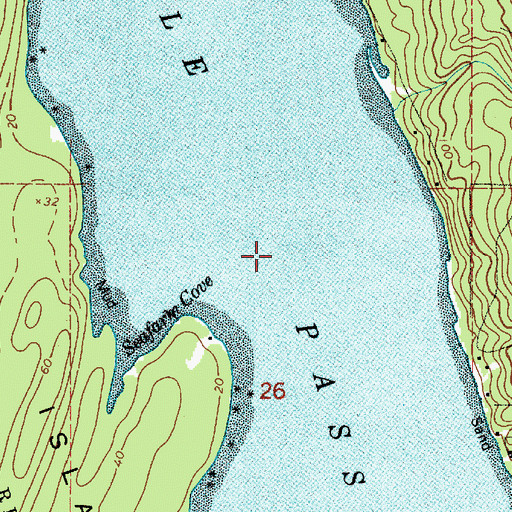 Topographic Map of Peale Passage, WA