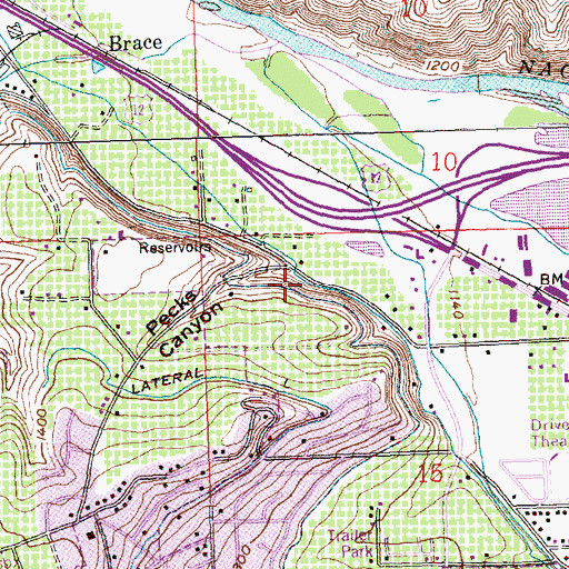 Topographic Map of Pecks Canyon, WA