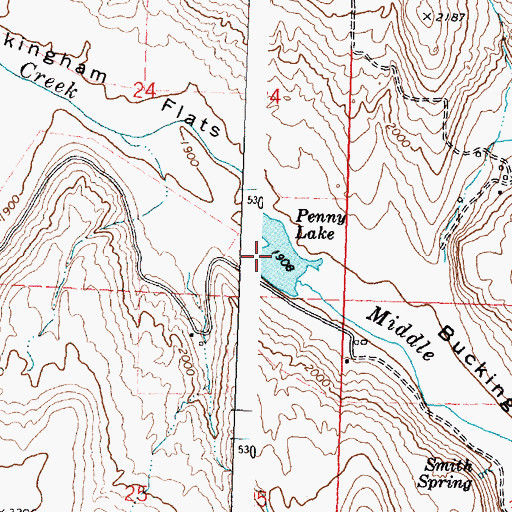 Topographic Map of Penny Lake, WA
