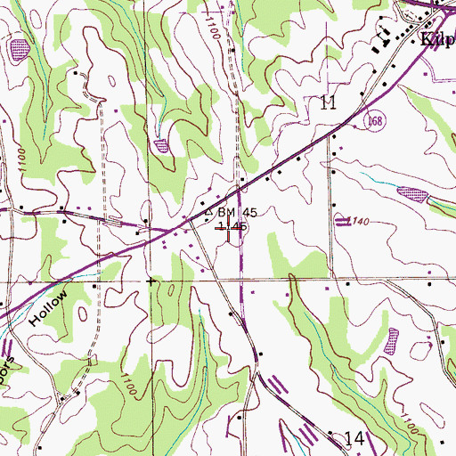Topographic Map of Rains (historical), AL