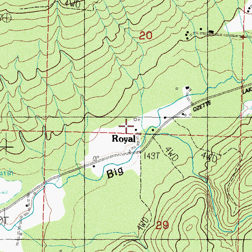 Topographic Map of Person Ranch, WA