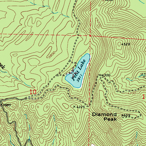 Topographic Map of Petit Lake, WA