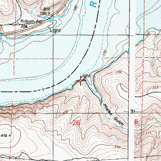 Topographic Map of Phalen Gulch, WA