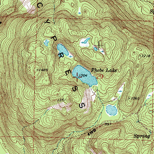 Topographic Map of Cypress Lake, WA