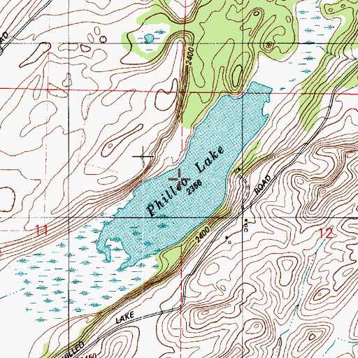 Topographic Map of Philleo Lake, WA