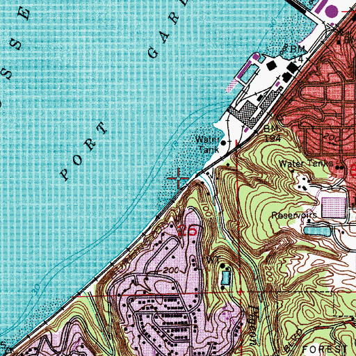 Topographic Map of Pigeon Creek, WA