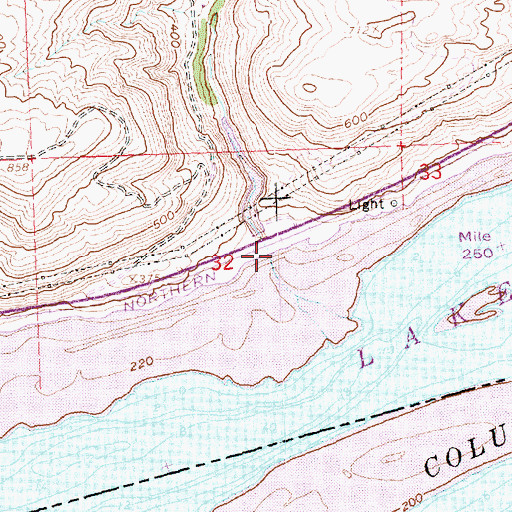 Topographic Map of Pine Creek, WA