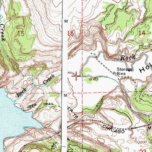 Topographic Map of Pine Creek, WA
