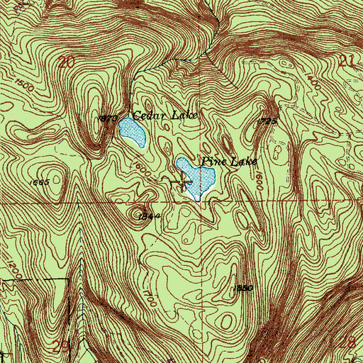 Topographic Map of Pine Lake, WA