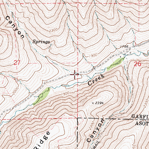 Topographic Map of Pine Tree Canyon, WA