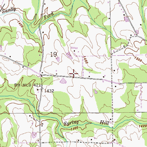 Topographic Map of Spring Hill Church, AL