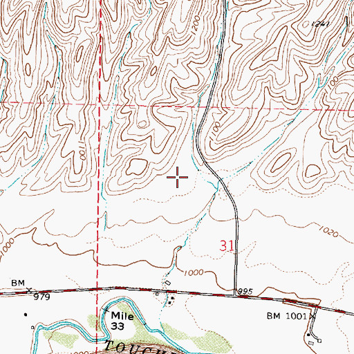 Topographic Map of Piper Canyon, WA
