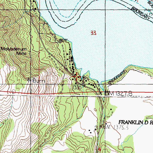 Topographic Map of Pitney Creek, WA