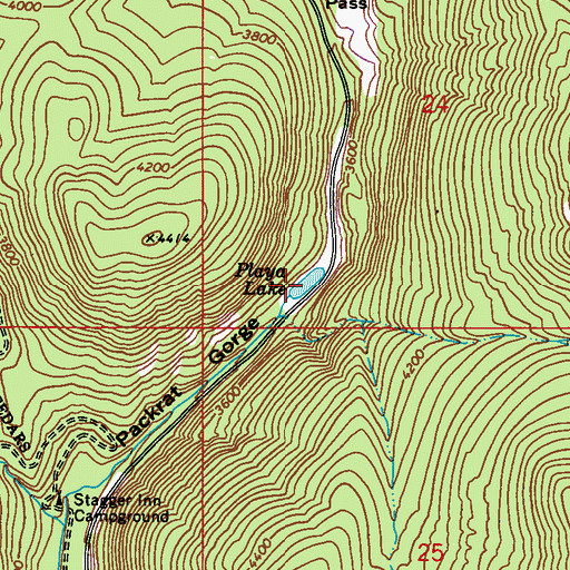 Topographic Map of Playa Lake, WA