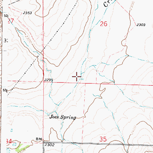 Topographic Map of Pleasant Valley, WA