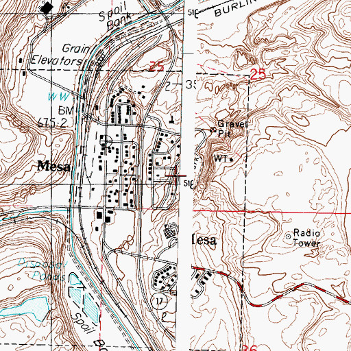 Topographic Map of Poe Park, WA