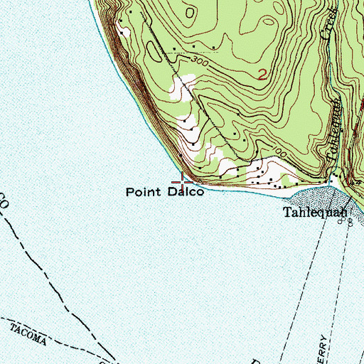 Topographic Map of Point Dalco, WA