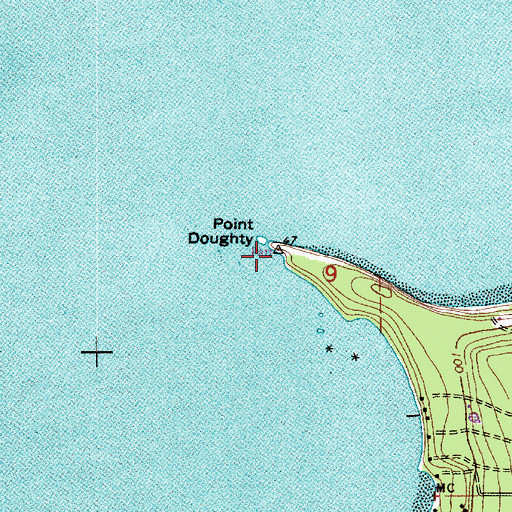 Topographic Map of Point Doughty, WA