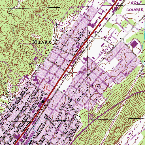 Topographic Map of Williams Avenue Athletic Facilities, AL