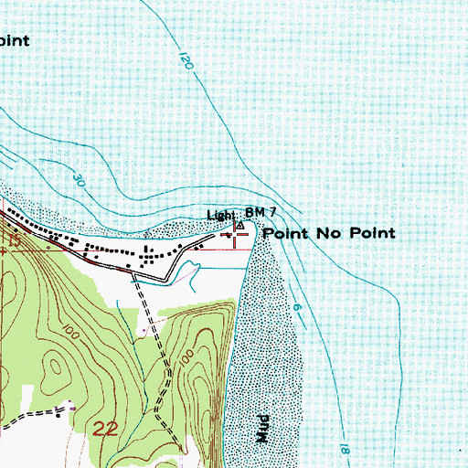 Topographic Map of Point No Point, WA
