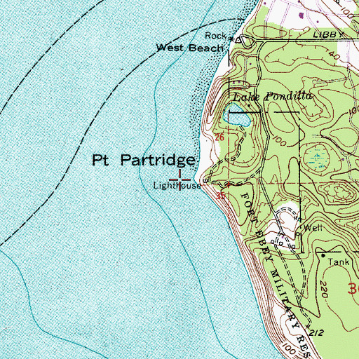 Topographic Map of Point Partridge, WA
