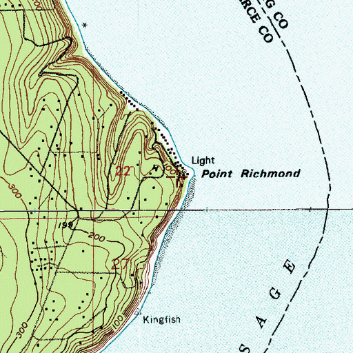 Topographic Map of Point Richmond, WA