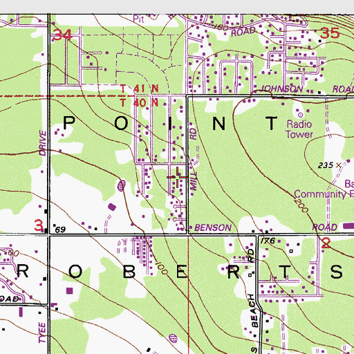 Topographic Map of Point Roberts, WA