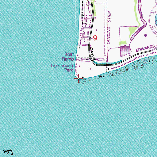 Topographic Map of Point Roberts Lighthouse, WA