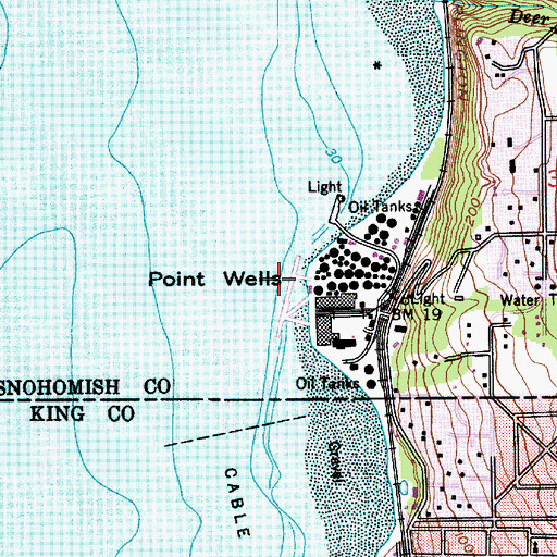 Topographic Map of Point Wells, WA