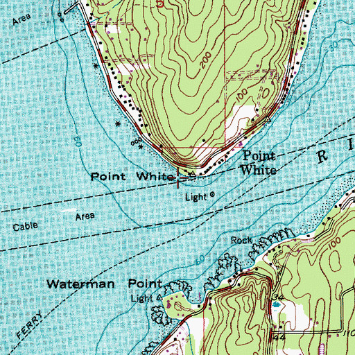 Topographic Map of Point White, WA