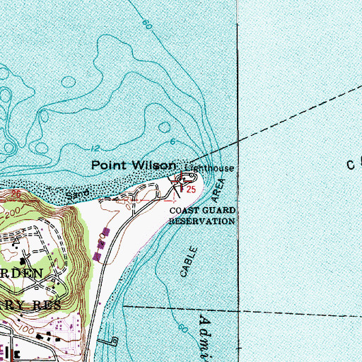 Topographic Map of Point Wilson, WA