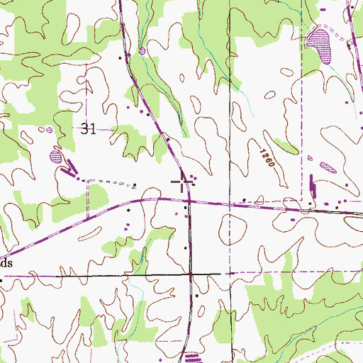 Topographic Map of Williams School (historical), AL
