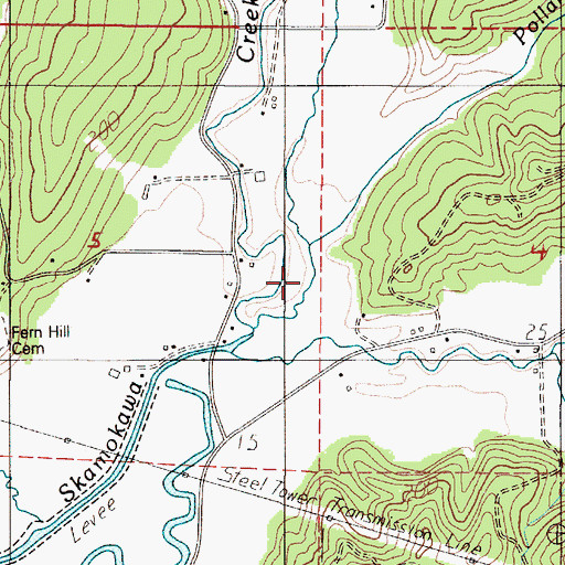 Topographic Map of Pollard Creek, WA