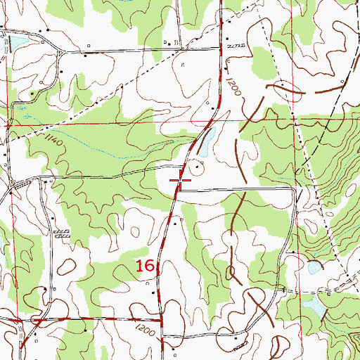 Topographic Map of Wills (historical), AL