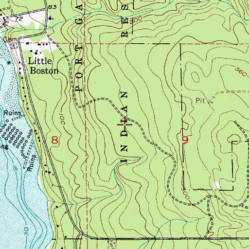 Topographic Map of Port Gamble Reservation, WA