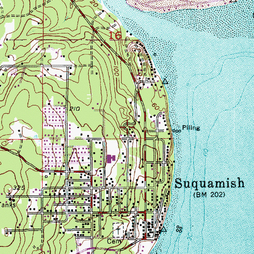Topographic Map of Port Madison Reservation, WA