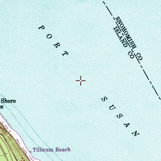 Topographic Map of Port Susan, WA