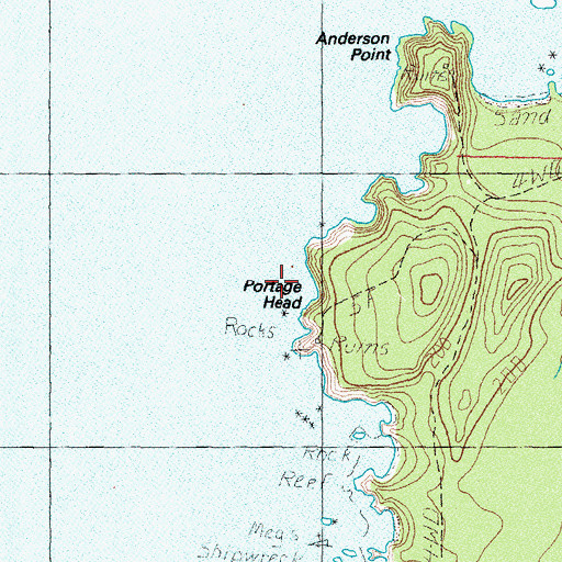 Topographic Map of Portage Head, WA