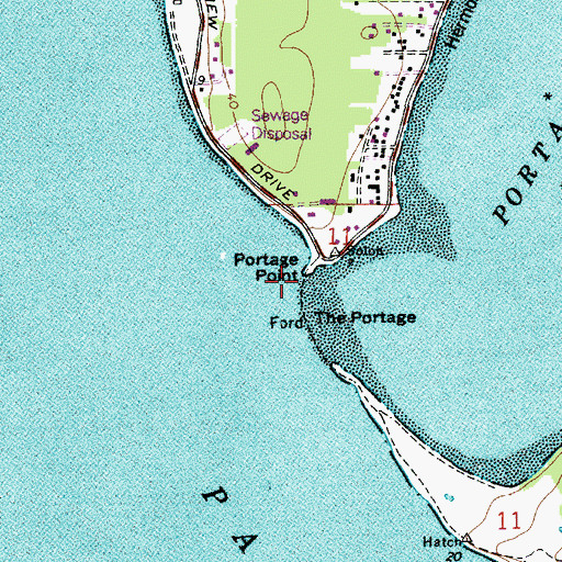 Topographic Map of Portage Point, WA